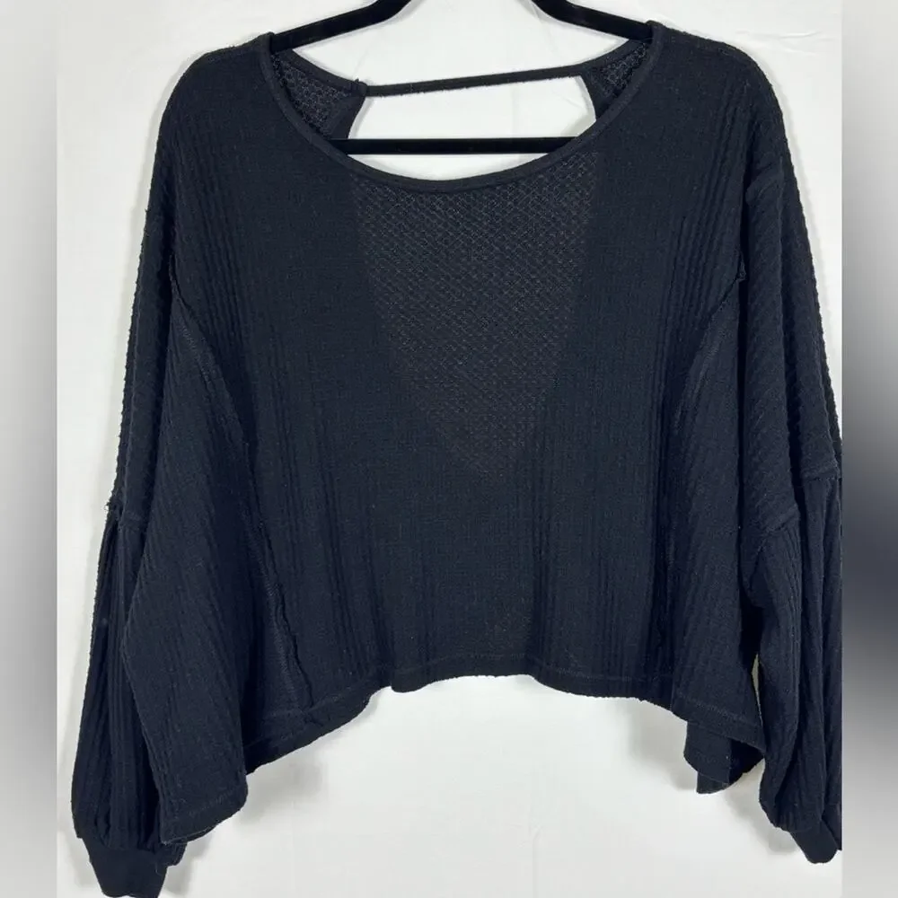 We The Free Free People Love Me Thermal Top Black XS